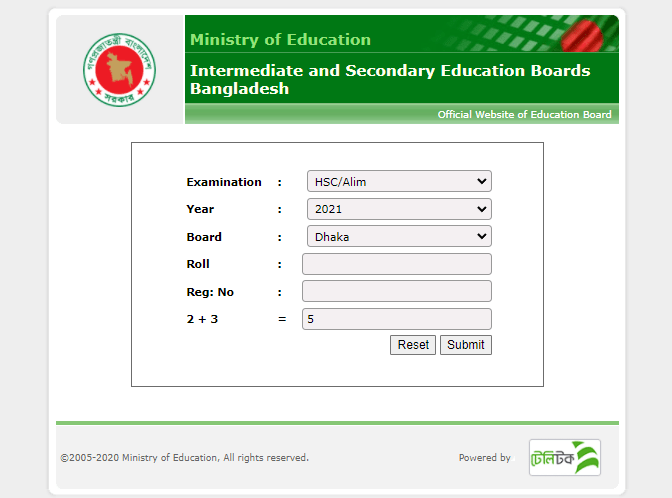 HSC Exam Result 2021