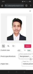 Passport size photo maker